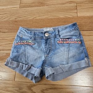 GIRLS DENIM SHORTS SIZE 7-8T